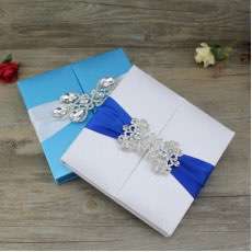 Transparent Acrylic Invitation Card with Silk Box Elegant Wedding Invitation 
